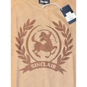 NWT Sinclair Global Centaur Knit Sweater 2XLarge Tan Archer Logo Heavyweight